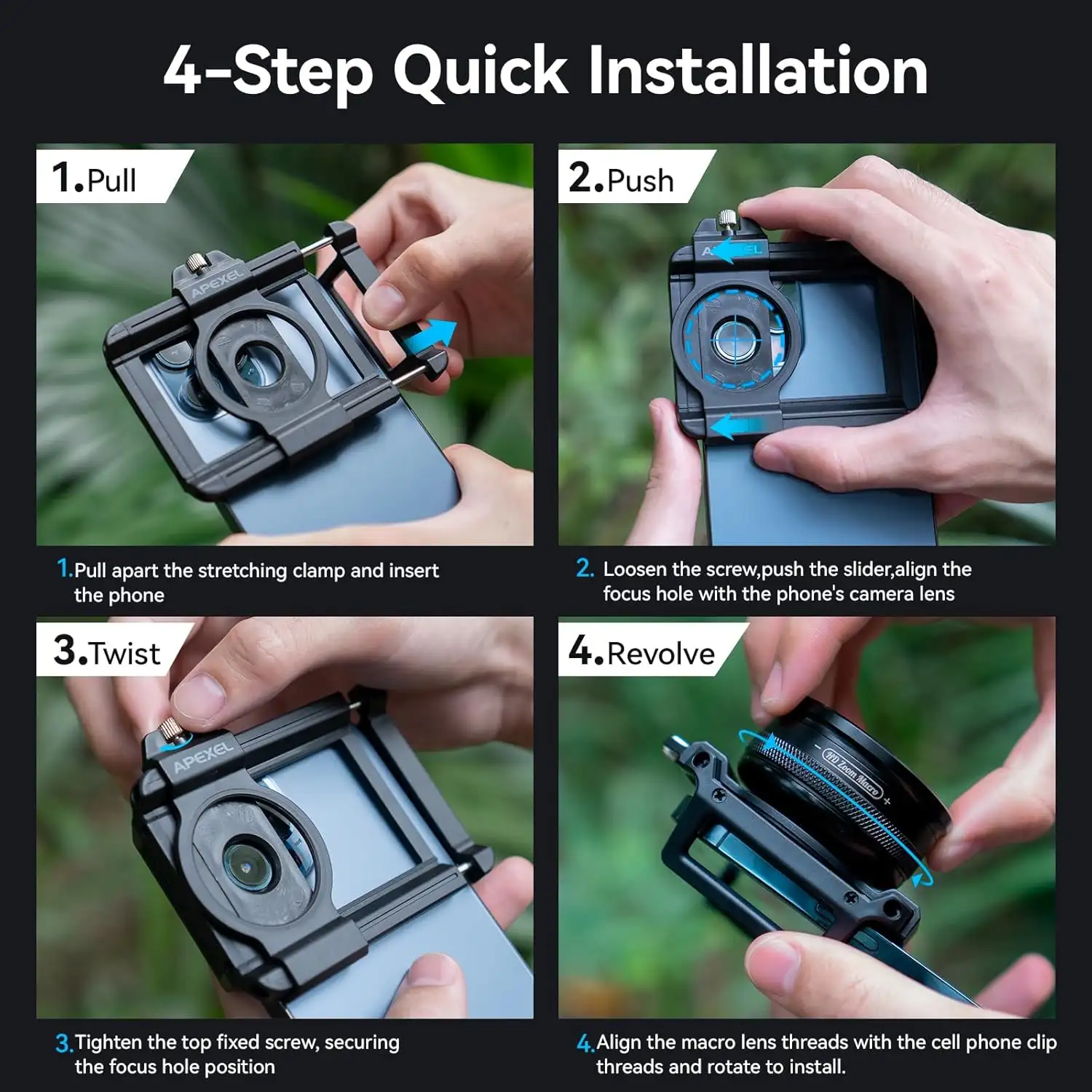 Evil eye Zoom Macro Lens Kit for Smartphone, 10-20X Macro Phone Lens with Universal Lens Clip - 71BJvlIxyRL._AC_SL1500_